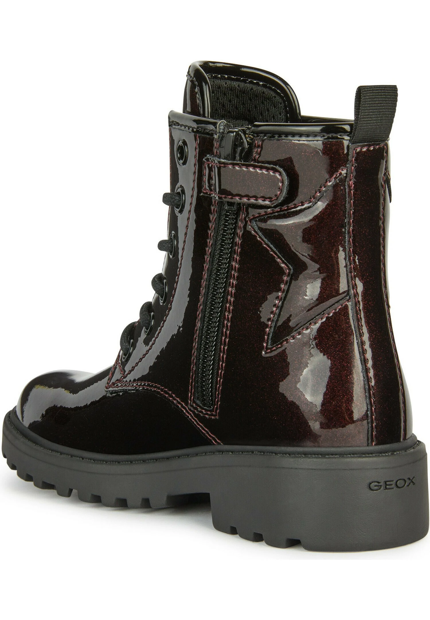 Geox Jr Casey - Veterboots - Dark Burgundy Black 4 Geox Jr Casey - Veterboots - Dark Burgundy Black - Image 4