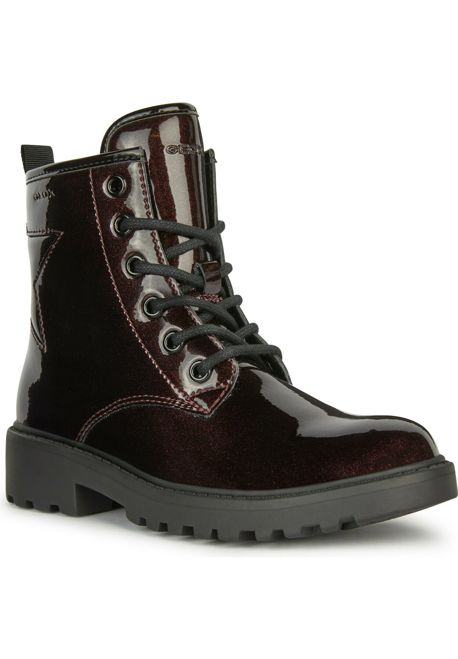 Geox Jr Casey - Veterboots - Dark Burgundy Black 2 Geox Jr Casey - Veterboots - Dark Burgundy Black - Image 2