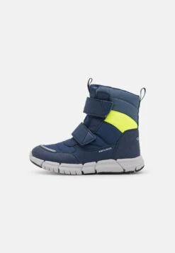 Geox J Flexyper Boy Abx - Snowboots- Navy/Fluo Yellow