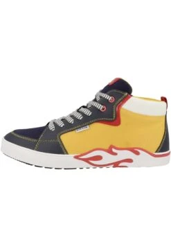 Geox J Alphabeet - Sneakers Hoog - Yellow Navy