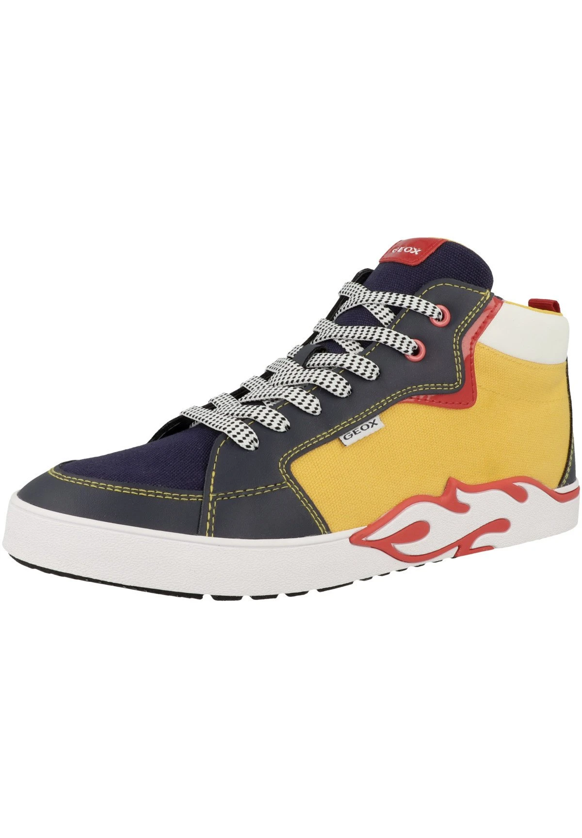 Geox J Alphabeet - Sneakers Hoog - Yellow Navy 2 Geox J Alphabeet - Sneakers Hoog - Yellow Navy - Image 2