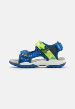 Geox J Borealis- Outdoorsandalen - Navy/Lime