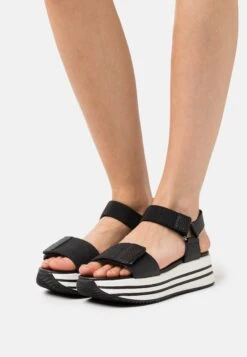 Geox Kency - Sandalen Met Plateauzool - Black