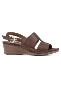 Geox D Marykarmen A - Sandalen Met Sleehak - Brown