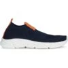Geox Unisex J Aril - Instappers - Dark Blue/Orange