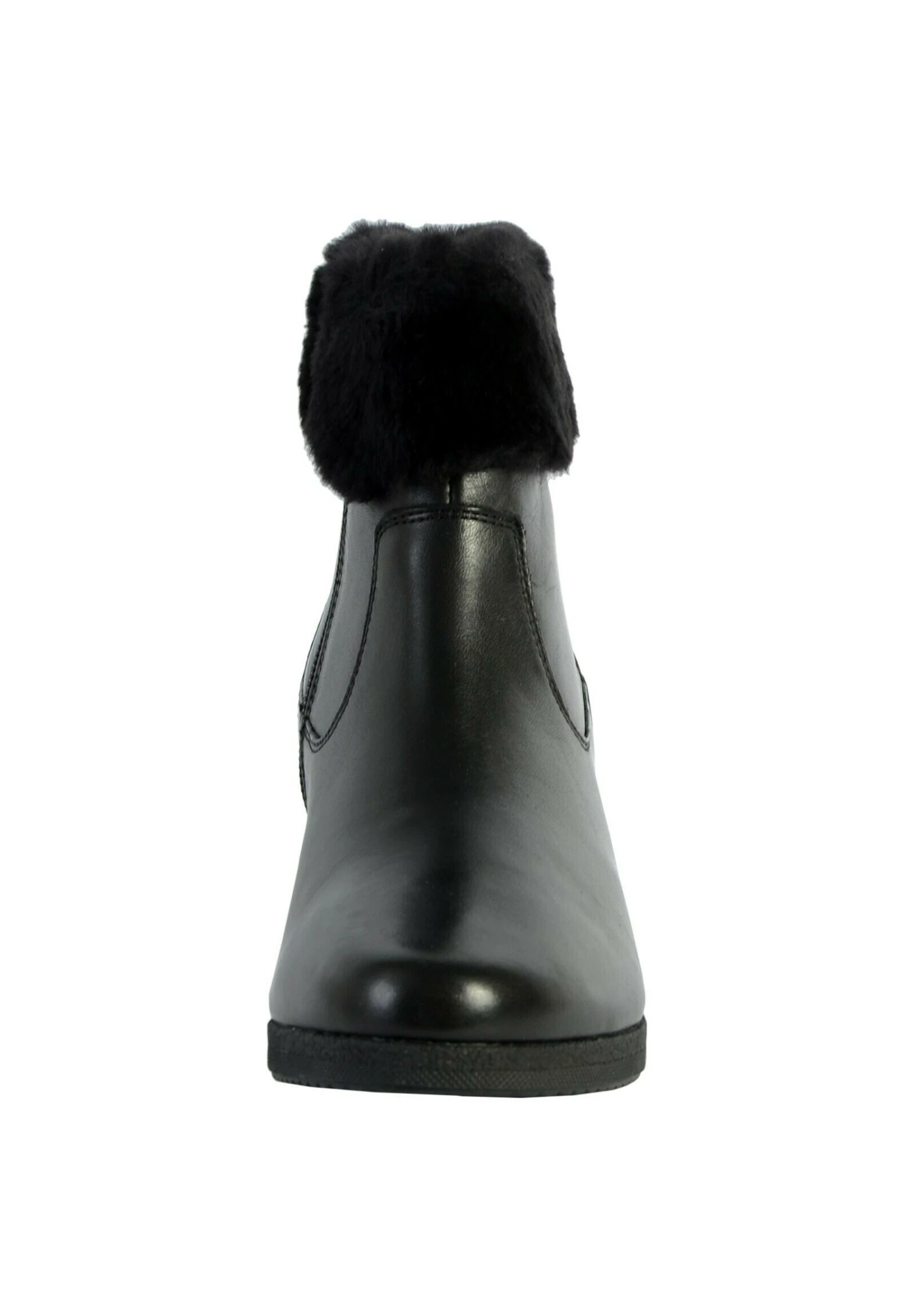 Geox Anylla- Enkellaarsjes Met Sleehak - Noir 3 Geox Anylla- Enkellaarsjes Met Sleehak - Noir - Image 3