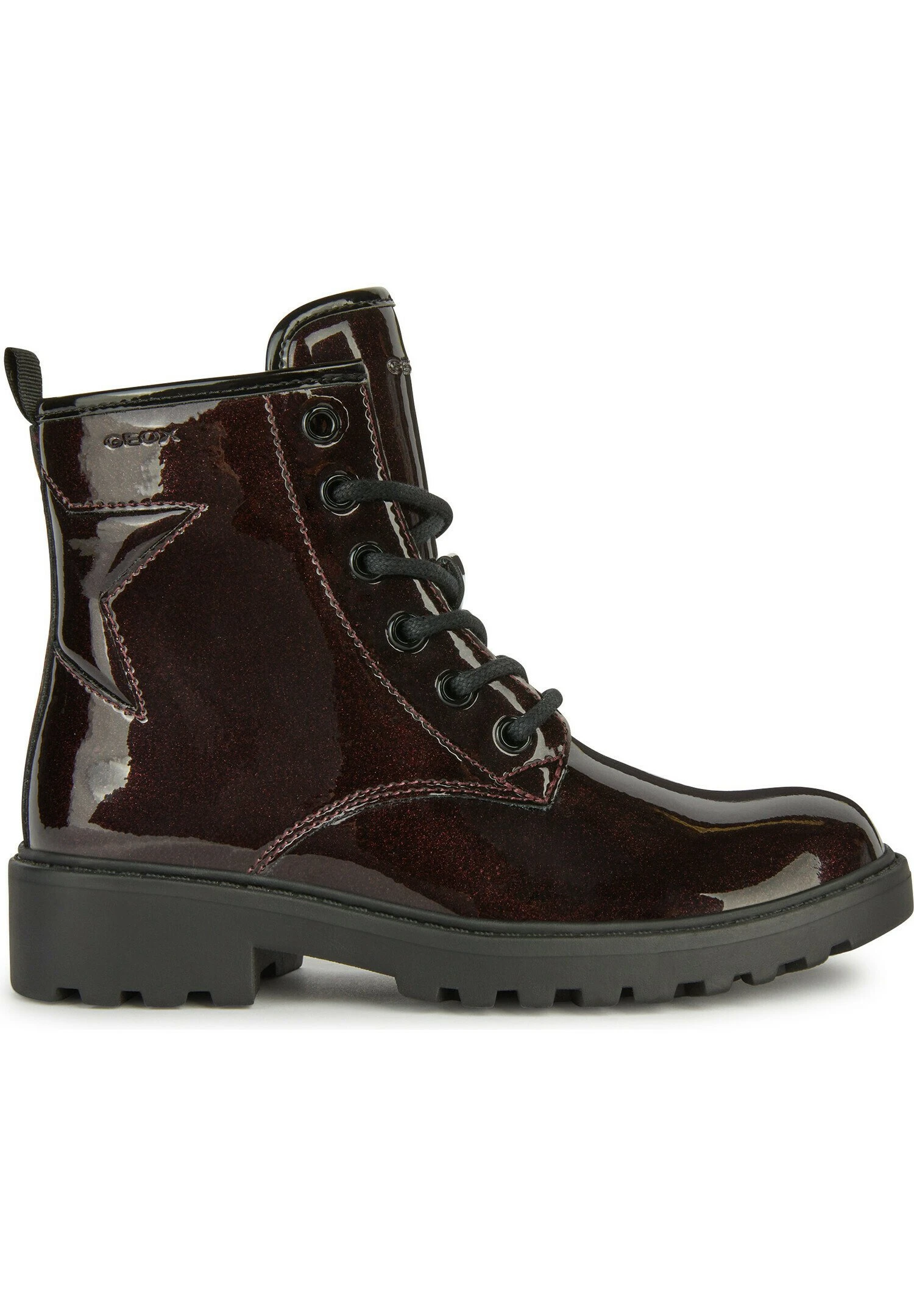 Geox Jr Casey - Veterboots - Dark Burgundy Black 1 Geox Jr Casey - Veterboots - Dark Burgundy Black