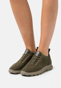 Geox D Spherica - Sneakers Laag - Olive