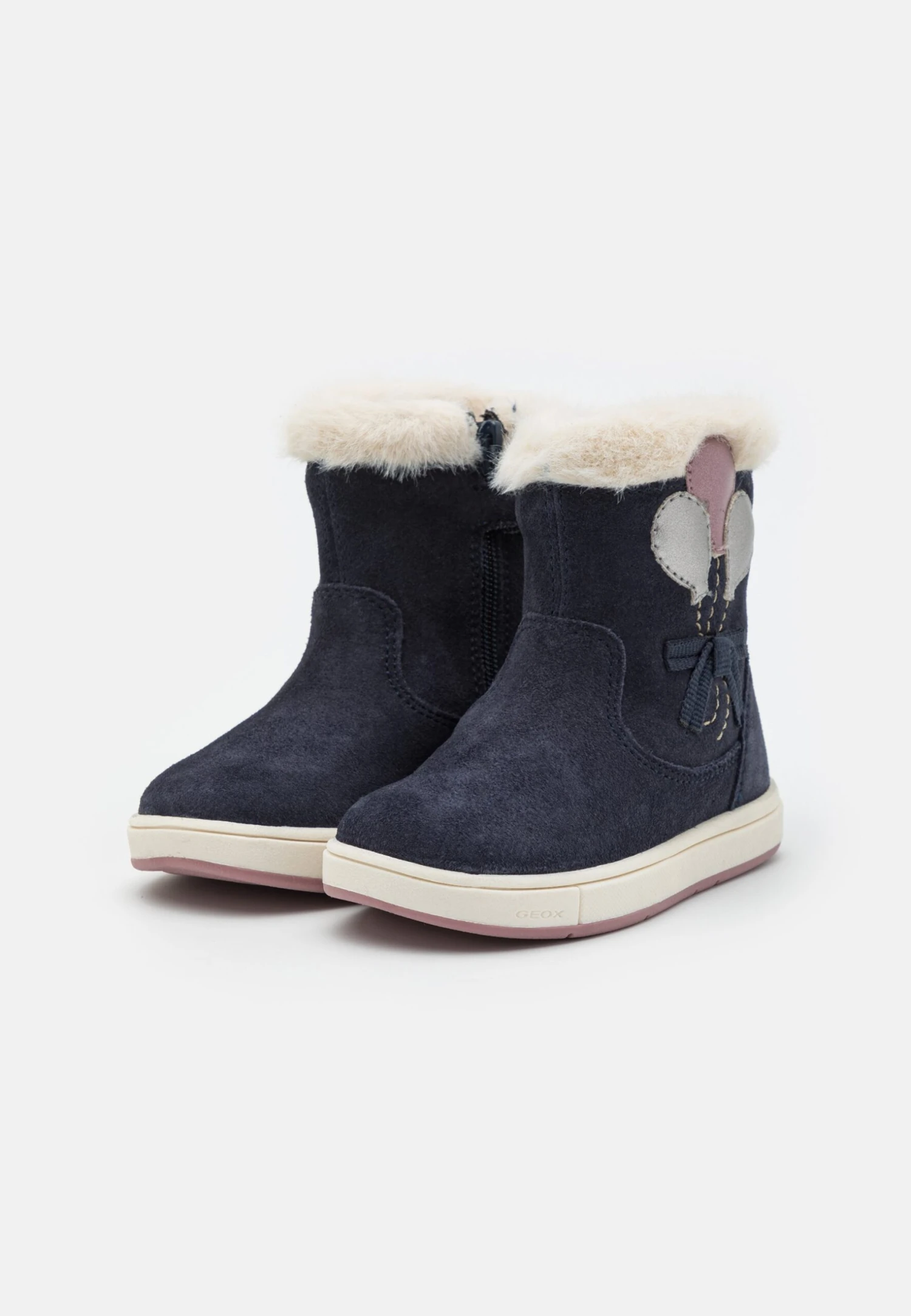 Geox Trottola Girl - Korte Laarzen - Navy/Pink 2 Geox Trottola Girl - Korte Laarzen - Navy/Pink - Image 2