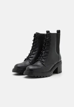 Geox Damiana - Enkellaarsjes Met Plateauzool - Black -Geox 6329a64450134824b5ecb7427e5782b1