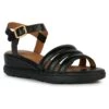 Geox D Pisa - Sandalen Met Plateauzool - Black