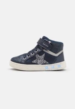 Geox Skylin Girl Light Up - Sneakers Hoog - Navy/Dark Silver