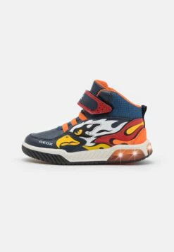 Geox Inek Light Up Boy - Sneakers Hoog - Navy/Orange