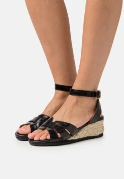Geox Ischia Corda - Sandalen Met Sleehak - Black