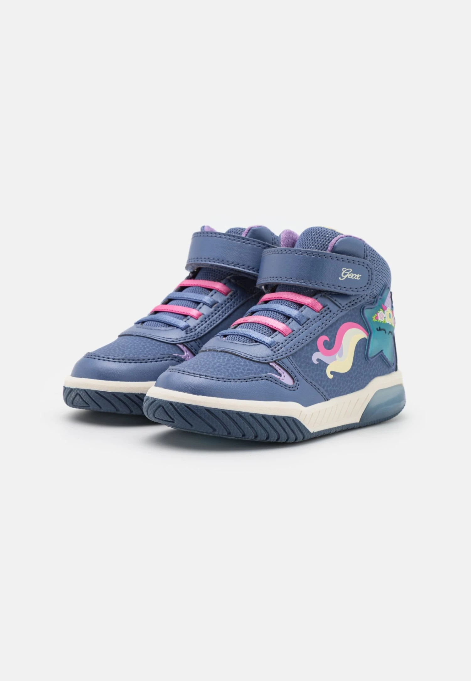 Geox Inek Girl Light Up - Sneakers Hoog - Avio/Fuchsia 2 Geox Inek Girl Light Up - Sneakers Hoog - Avio/Fuchsia - Image 2