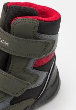 Geox Sentiero Boy Abx - Snowboots- Dark Green/Red -Geox 82c42ed6e35141b99b251b234adb81c6