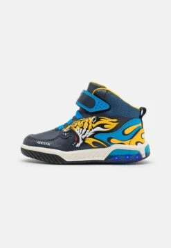 Geox Inek Light Up Boy - Sneakers Hoog - Navy/Yellow