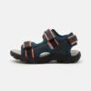 Geox Jr Strada - Outdoorsandalen - Navy/Fluo Orange