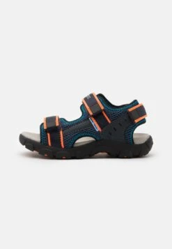 Geox Jr Strada - Outdoorsandalen - Navy/Fluo Orange