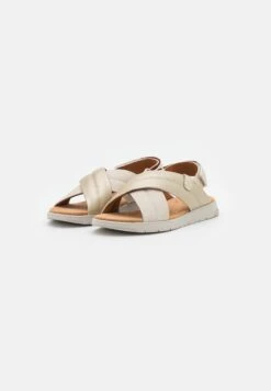 Geox Dandra - Sandalen - Off White/Light Gold -Geox a6a62e1a9c894ed2907d4a9a7f3b4640