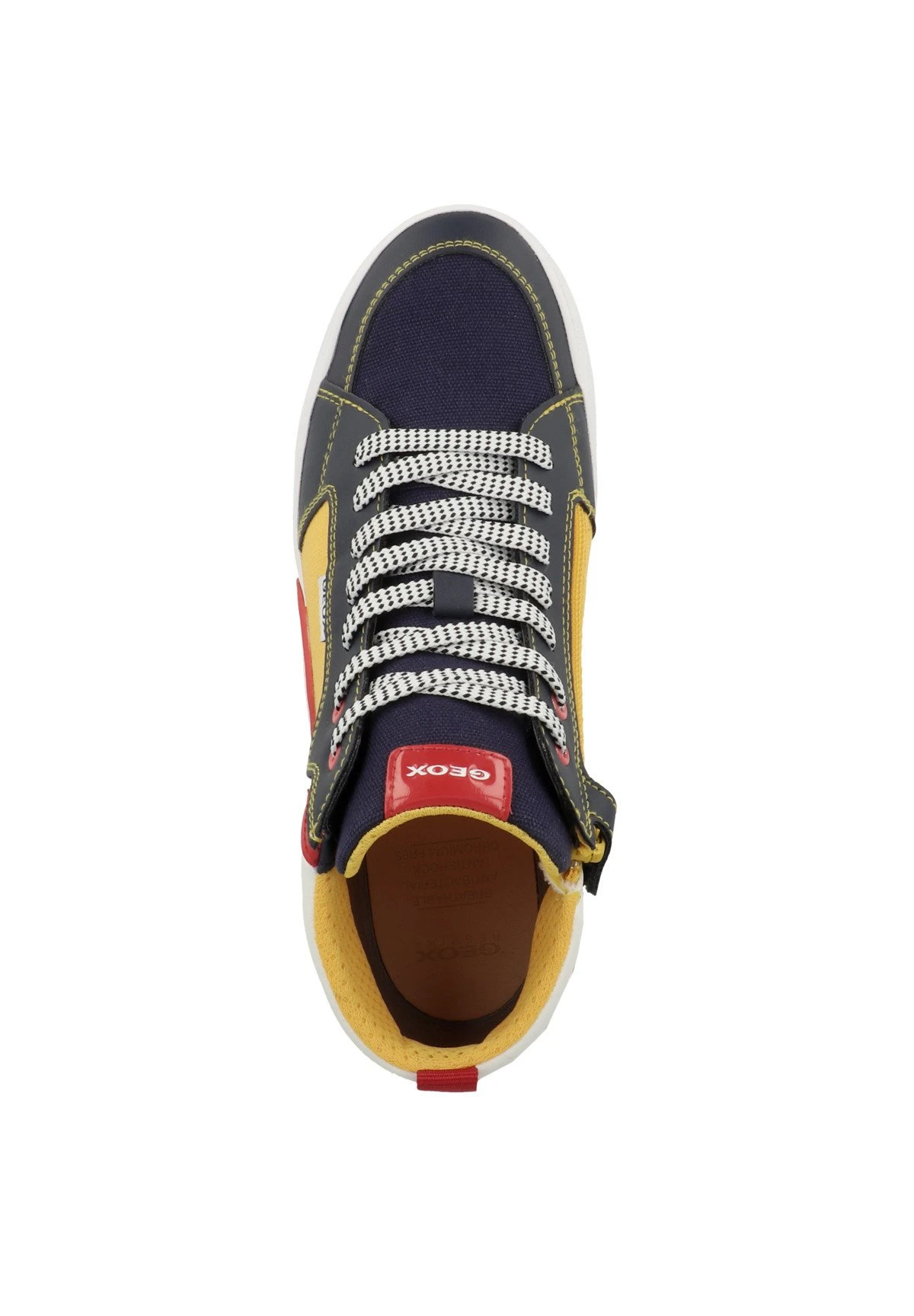 Geox J Alphabeet - Sneakers Hoog - Yellow Navy 3 Geox J Alphabeet - Sneakers Hoog - Yellow Navy - Image 3
