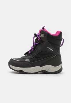 Geox Sentiero Girl Ab - Snowboots- Black/Fuchsia