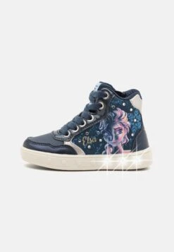 Geox Disney Frozen Elsa Skylin Girl - Sneakers Hoog - Navy/Platinum