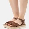 Geox Eolie - Sandalen Met Plateauzool - Brown