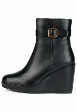 Geox Enkellaarsjes Met Hoge Hak - Schwarz