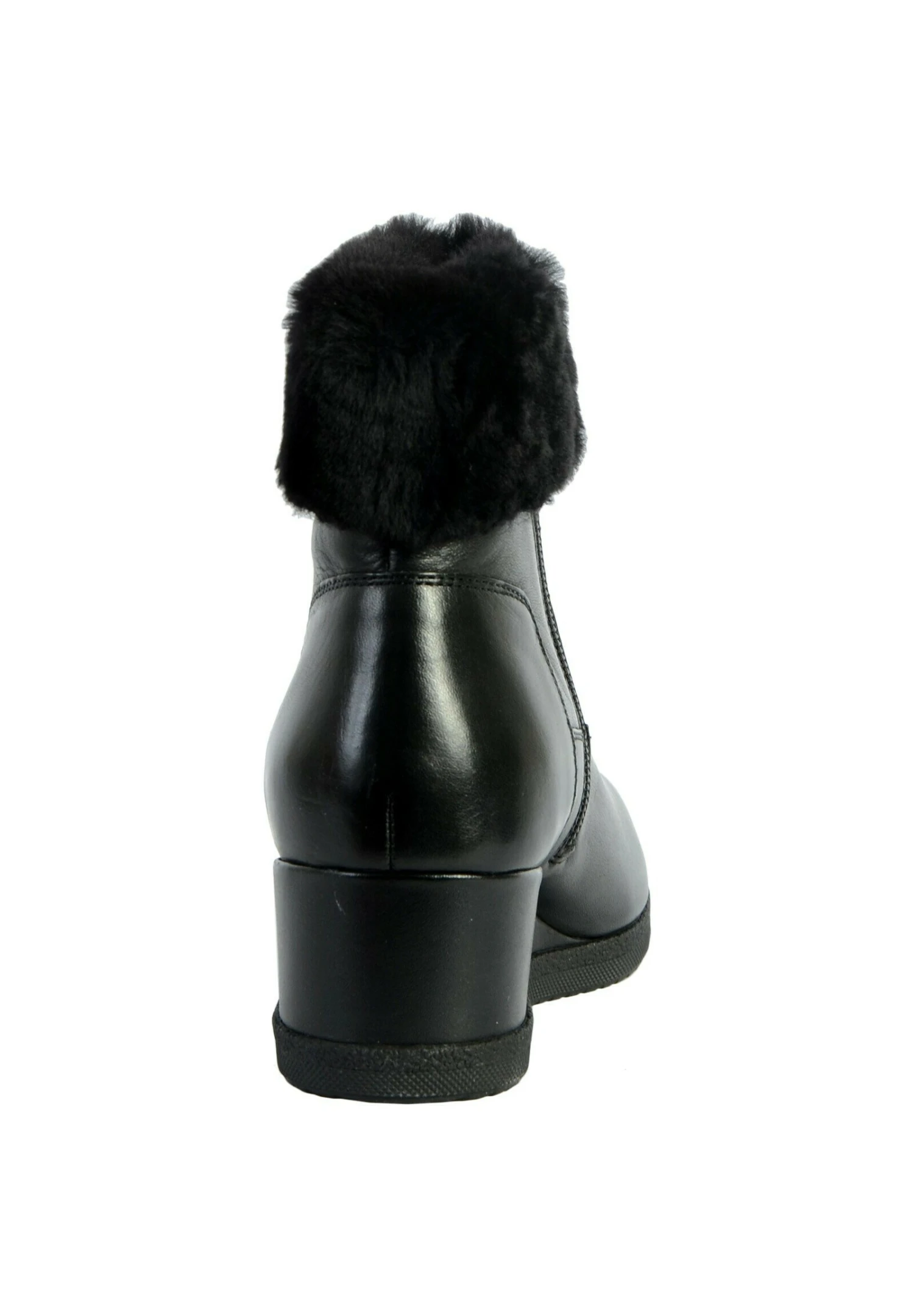 Geox Anylla- Enkellaarsjes Met Sleehak - Noir 2 Geox Anylla- Enkellaarsjes Met Sleehak - Noir - Image 2