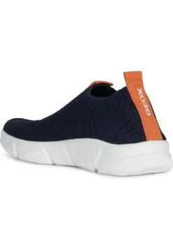 Geox Unisex J Aril - Instappers - Dark Blue/Orange -Geox d7989bf788fb4a1e86b40292aa15da6a