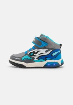 Geox Inek Light Up Boy - Sneakers Hoog - Grey/Light Blue