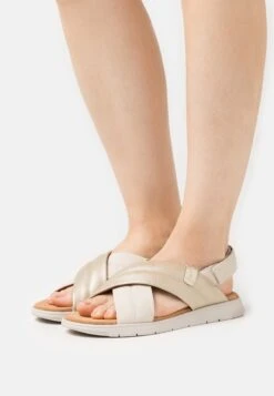 Geox Dandra - Sandalen - Off White/Light Gold
