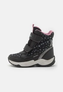 Geox Sentiero Girl Ab - Snowboots- Black/Dark Silver